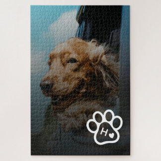Add Your Own Photo Dog Pets Monogram jigsaw puzzle