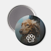 Add Your Own Photo Dog Pets Monogram Magneet (Voorkant / Achterkant)
