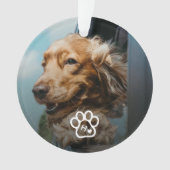Add Your Own Photo Dog Pets Monogram Ornament (voorkant)