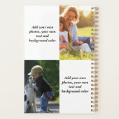 Add your own photos, text and  background throw pi planner (Achterkant)