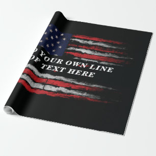 Add your own text on grunge American flag Cadeaupapier