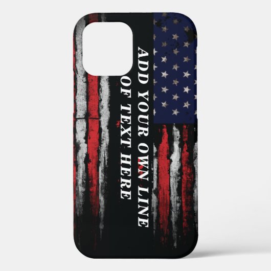 Add your own text on grunge American flag Case-Mate iPhone Case (Achterkant)
