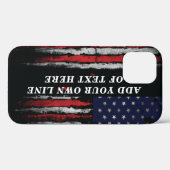 Add your own text on grunge American flag Case-Mate iPhone Case (Achterkant (horizontaal))