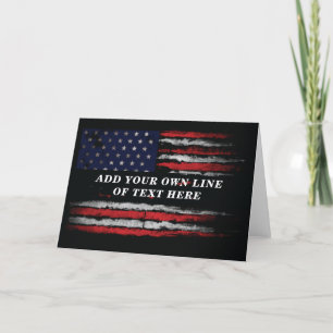 Add your own text on grunge American flag Feestdagen Kaart