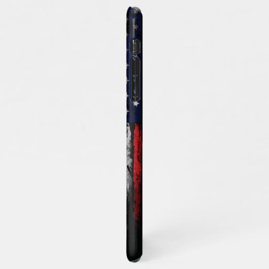 Add your own text on grunge American flag iPhone Hoesje (Linkerkant)