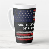 Add your own text on grunge American flag Latte Mok (Linkerhoek)
