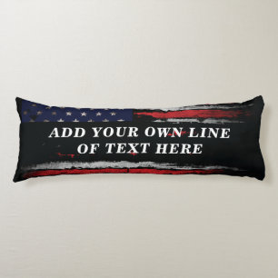 Add your own text on grunge American flag Lichaamskussen