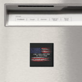 Add your own text on grunge American flag Magneet (Insitu (Vaatwasser))