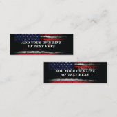 Add your own text on grunge American flag Mini Visitekaartje (Voorkant / Achterkant)