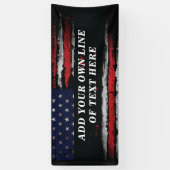 Add your own text on grunge American flag Spandoek (Verticaal)
