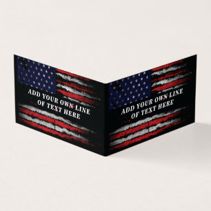 Add your own text on grunge American flag Visitekaartjes