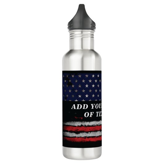 Add your own text on grunge American flag Waterfles (Links)