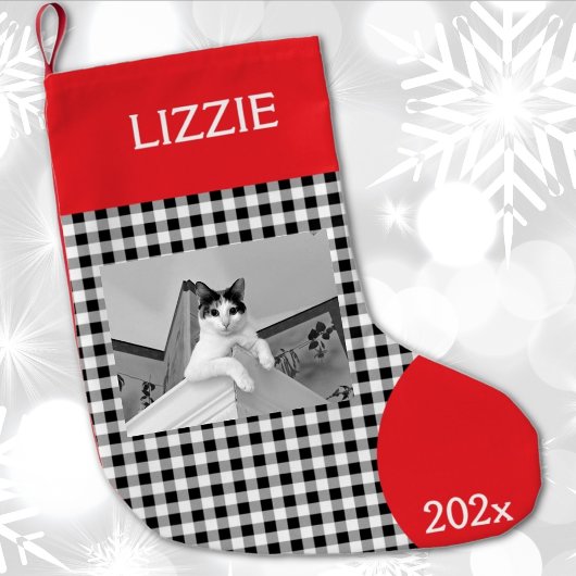 Add Your Photo Buffalo Check Name Pet Kleine Kerstsok