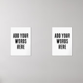 Add Your Words Here Custom Customized Personalized Muurkunst Sets (Voorkant)