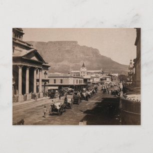 Adderley Street Vintage van Kaapstad Feestdagenkaart