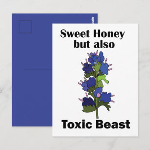Adderwortel Fraai Honing Giftige Beest Grappig Briefkaart