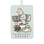 Addicatie voor computer, internet en sociale media luchtverfrisser (Achterkant)