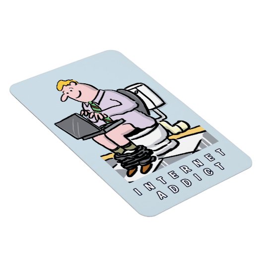 Addicatie voor computer, internet en sociale media magneet (Rechterzijde)