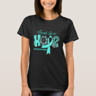 Addication Recovery AwarenessHope Ribbon Sunflower T-shirt