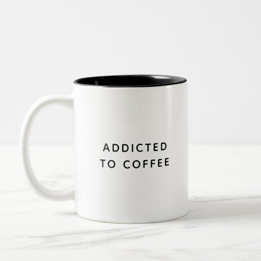 Addicité Au Café Cute Petit Déjeuner Café Mug (Gauche)