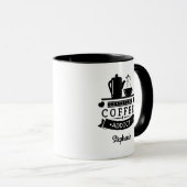 Addict Certifié Café Drôle Mug (Devant droit)