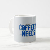 Addict COFFEE MUG BESOIN DE MOI Bleu (Devant gauche)