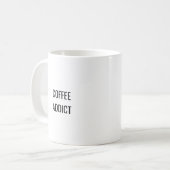 Addict de café amusant minimaliste Mug (Devant gauche)