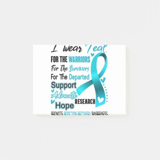 Addiction Recovery Awareness Month Ribbon Gifts Post-it® Notes (Voorkant)