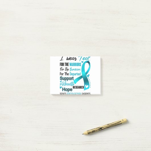 Addiction Recovery Awareness Month Ribbon Gifts Post-it® Notes (Op bureau)