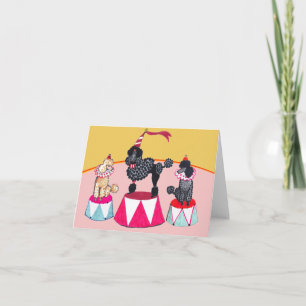 Addie's Circus Poedels Notecard Kaart