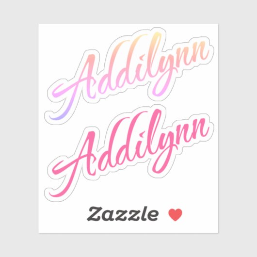 Addilynn naam x2 sticker (Vel)