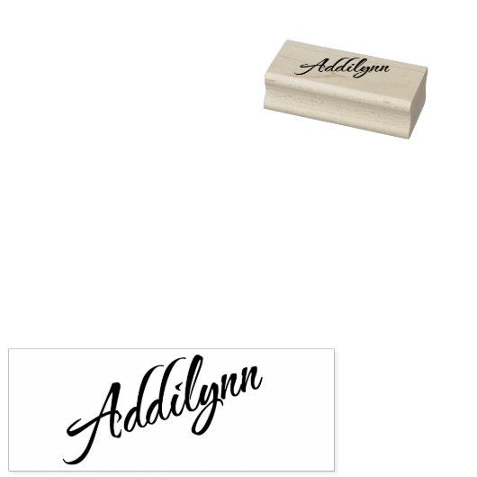 Addilynn voornaam cursief script 	rubberstempel (Gestempeld)