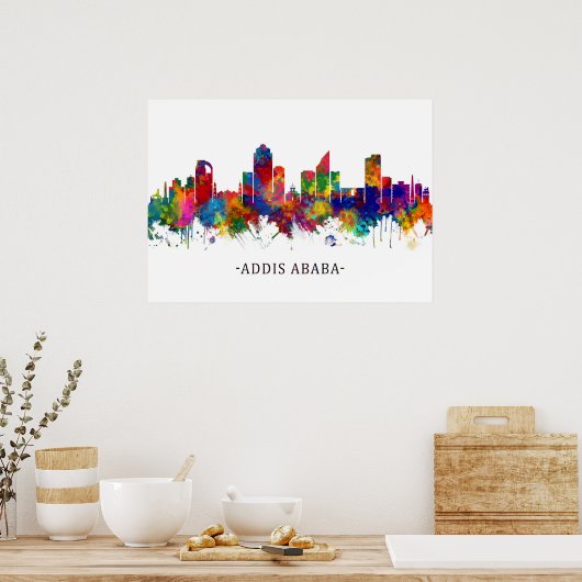 Addis Ababa Ethiopia skyline Poster (Keuken)