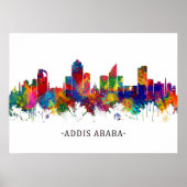 Addis Ababa Ethiopia skyline Poster (Voorkant)