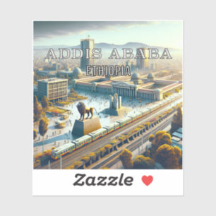 Addis Abeba Ethiopië 3 inch Vinyl Sticker