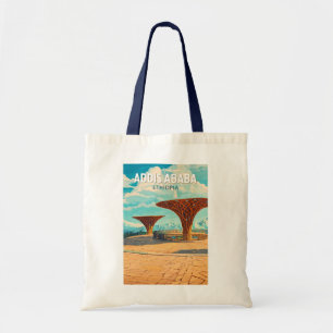 Addis Abeba Ethiopië Reis Kunst Vintage Tote Bag