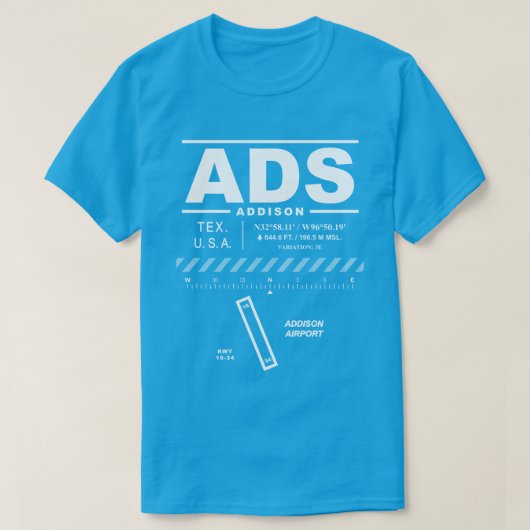 Addison Airport ADS T-Shirt (Design voorkant)