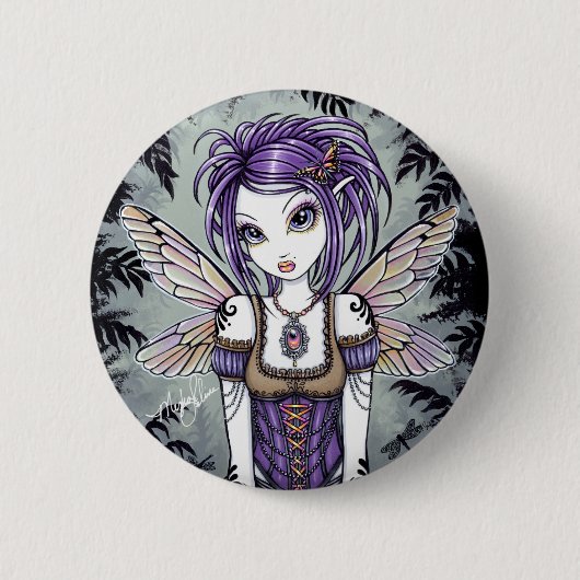 "Addison" Misty Dragonfly Fairy Button (Voorkant)