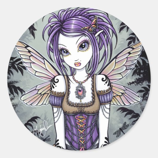"Addison" Misty Dragonfly Fairy Stickers (Voorkant)