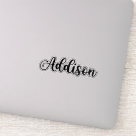 Addison Naam - Handgeschreven kalligrafie Sticker