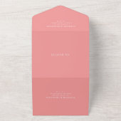 Addison Roze Classic Elegant Bruiloft All In One Uitnodiging (Buitenkant)