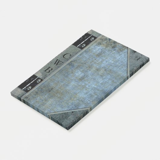 Addison Scout Old Book Cool Monogram Post-it® Notes (Schuin)