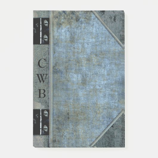 Addison Scout Old Book Cool Monogram Post-it® Notes (Voorkant)