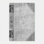 Addison Shade Old Book Cool Monogram Post-it® Notes (Voorkant)