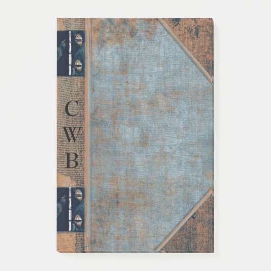 Addison Spencer Old Book Cool Monogram Post-it® Notes (Voorkant)
