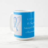Addison's Disease Awareness Ribbon Angel Mug (Devant gauche)