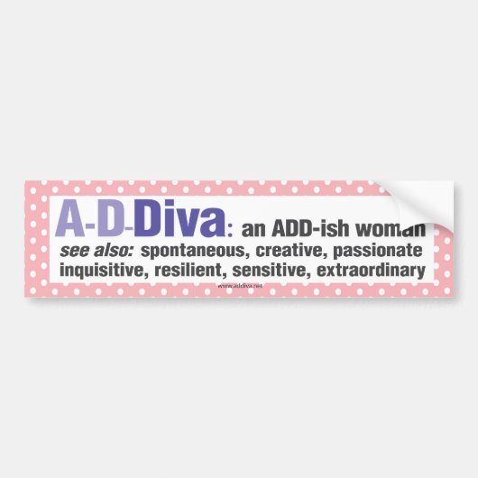 ADDiva bumpersticker - perzik (Voorkant)