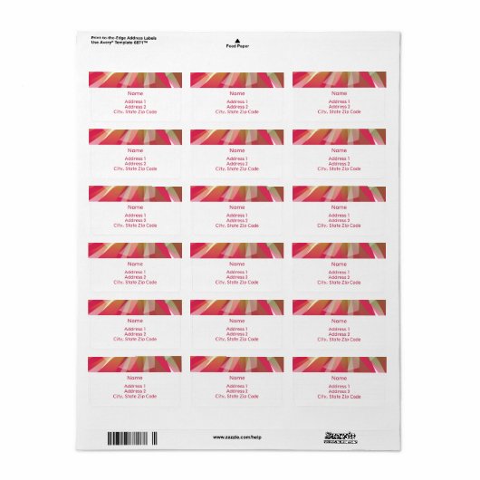 Address Labels - Abstract (Full Sheet)