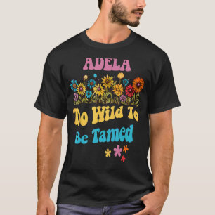ADELA Naam Schattige Retro Meisjes Wildflower ADEL T-shirt