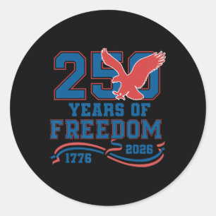 Adelaar 250 jaar vrijheid Amerikaans 1776 2026 250 Ronde Sticker